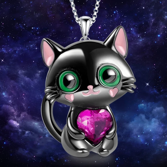 Unique Cat Lovers Gift for Her | Silver Kitten Necklace - NanoStyle Jewelry