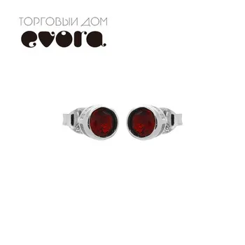 

Silver earrings pusety stud Evora 623750-e with cubic zirconia