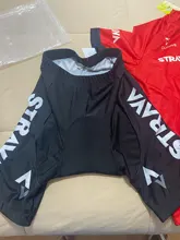 2021 Nuevo rojo STRAVA profesional bicicleta equipo Maillot de manga corta Ciclismo Jersey Ciclismo hombres de verano transpirable Conjuntos de ropa de Ciclismo
