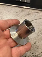 Adapters Pipe-Fittings Tri-Clamp Sanitary Stainless-Steel-304 Heater Ferrule Threaded