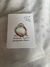 Anillo de Anillos de piedra Natural hecho a mano bohemio para mujer, con cuentas de acero inoxidable, multicolor, cuerda elástica, promesa de boda, ajustable
