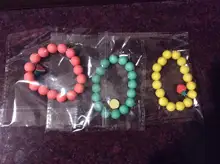 Makersland-pulsera con cuentas de arcilla suave para niñas, joyería para niños, cuentas esmeriladas, abalorio, regalo de Navidad