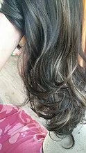 ALAN EATON-Peluca de cabello sintético para mujer afroamericana, cabellera artificial largo ondulado con flequillo, color negro, marrón y dorado, resistente al calor