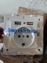 Eu-Power-Socket-Socket Outlet Glass-Panel Usb-Charging-Port Crystal Wall SRAN with 16A