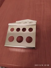 Soporte contenedor de 7 agujeros, accesorios de pigmento de tatuaje, suministros de acero inoxidable, vaso de vidrio, soporte para maquillaje permanente