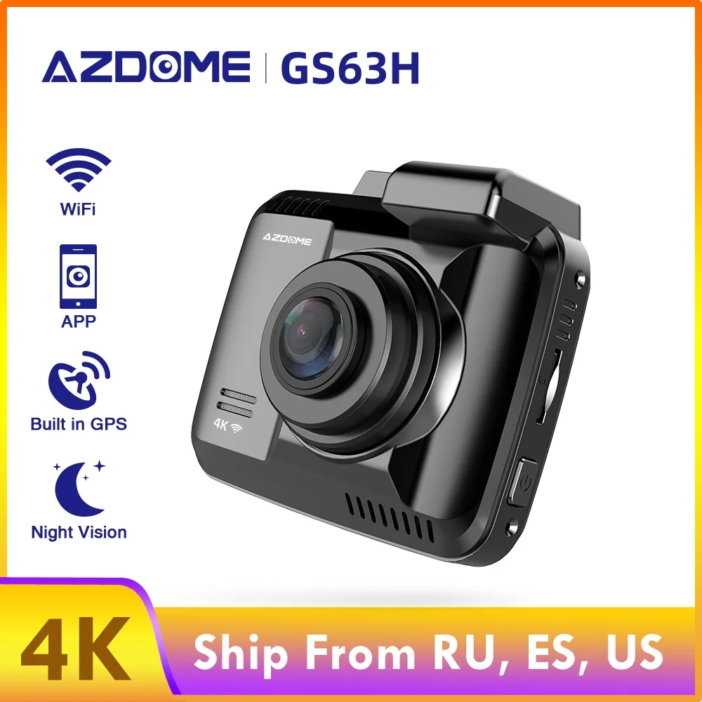 AZDOME GS63H 4K регистратор 2,4 дюймов ЖК-экран видеорегистратор Встроенный GPS скорость координаты WiFi DVR двойной объектив видео рекордер AZDOME GS63H 4K регистратор 2,4 дюймов ЖК-экран видеорегистратор Встроенный GPS скорость координаты WiFi DVR двойной объектив видео рекордер
