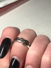 Anillos abiertos con cara feliz sonriente para mujer, anillos abiertos ajustables apilables de enlace, joyería trenzada, Color plateado antiguo Punk, A835