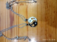 2 unids/set mejores amigos par collares Yin Yang encanto colgante, collar de la joyería para los amantes de las Hermanas de San Valentín regalo FSPXL316