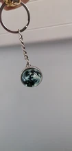 Llavero luminoso con bola de cristal de doble cara, sistema Solar que brilla en la oscuridad, para llaveros de galaxia, nebulosa, Luna, tierra, sol