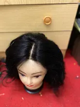 Funmi-mechones de pelo de doble estiramiento con cierre rizado, 100% de 8 pulgadas, extensión de cabello humano brasileño Remy 1B 27 30 Borgoña