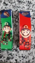 Super Mary de la serie Mario Louis brothers para niños, juego de pulsera con cinta original periférica, regalo de cumpleaños