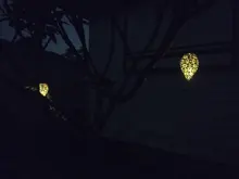 Led-Lantern Control Solar-Lamp Garden-Light Sensitive-Sensor Hanging Outdoor Olive-Shape
