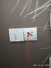 Bcsongben-enchufe electrónico de pared, toma corriente estándar de la UE con enchufe usb dual para el hogar, cargador con usb