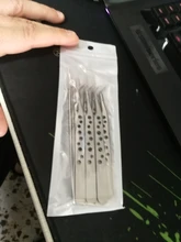 Pinzas electrónicas industriales antiestáticas ESD, Punta rectas y curvadas, pinzas de acero inoxidable de precisión, herramienta manual de reparación para teléfono SMD