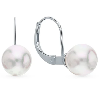 

Silver earrings with pearls sunlight sample 925 test