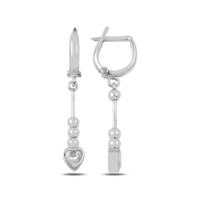

Armagano Zircon Stone Heart Dangle Earrings