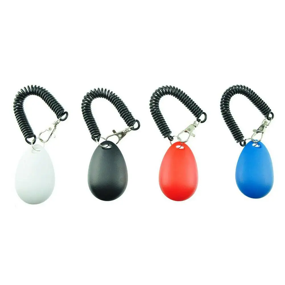 

4 Pcs/Pack Pet Dog Training Doggy Clicker Sound Key Chain Elastic Wrist Strap 0-20 NF