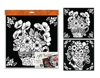 

Painting-coloring "art therapy: fruit bouquet" (2 pieces, velvet, glitter) origami 2865