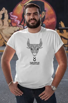 

Angemiel Wear Aries Zodiac White Men 'S Cotton Big Size T-Shirt
