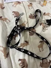 Paw Print Small Dog Harness and Leash Soft Nylon Pet Walking Harness Vest For Chihuahua