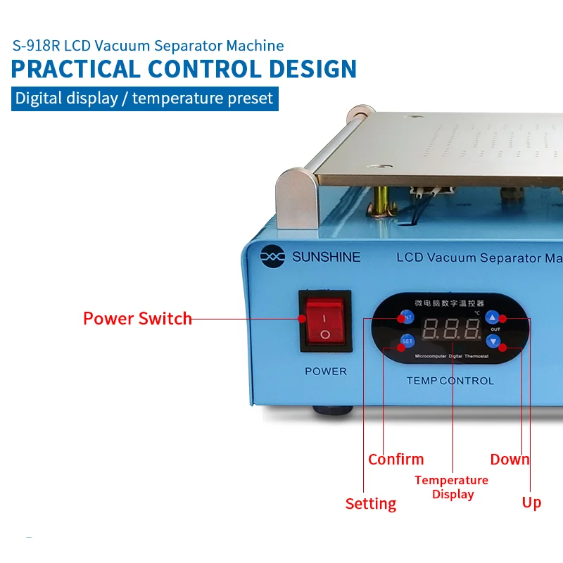 14 дюймов ЖК дисплей вакуумная машина сепаратор мобильный телефон подставка