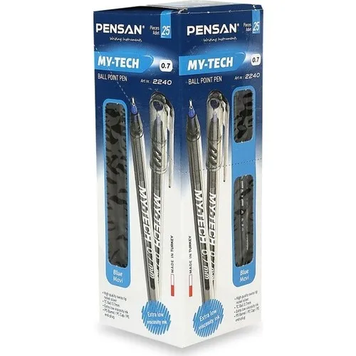 PENSAN Ballpoint Pen MY-TECH 0.7 Blue-Red-Black 25 Pieces-pen-pens-note book set with pen-fine point pen-technical pen drawing