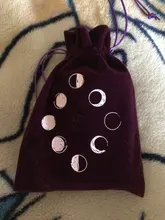 Bolsa de almacenamiento de Tarot de terciopelo de 13x18CM, bolsa con cordones para bordar cartas y juegos de mesa, recipiente para tarjetas