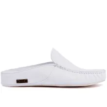 Sail-Lakers белые кожаные мужские уличные тапочки