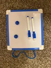 Xingdi-pizarra blanca magnética para niños, tablero de limpieza en seco, 5 colores, Mini pizarra blanca de dibujo, 20,6x18,5 cm, pequeño cartel para colgar, rotulador gratis