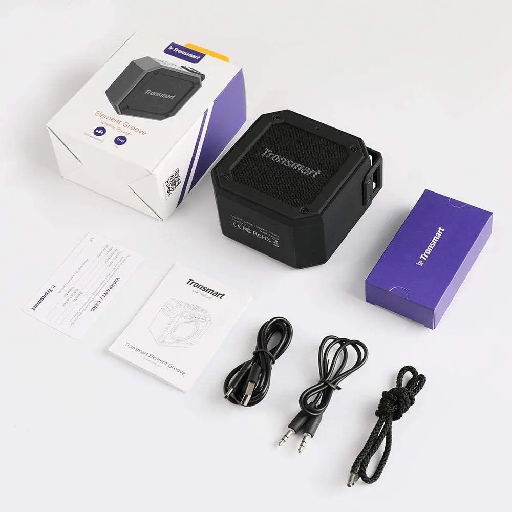 Tronsmart Bluetooth speaker Element Groove portable speaker 10W TWS resistant and waterproof IPX7 voice assistant Tronsmart Bluetooth speaker Element Groove portable speaker 10W TWS resistant and waterproof IPX7 voice assistant