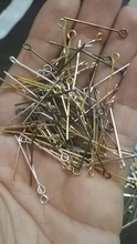 200 unids/lote ojo cabeza pines 20 25 30 35 40 45 50 mm de ojo pines agujas cuentas suministros de fabricación de la joyería DIY accesorios conclusiones