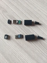 10 unids/lote USB macho 5 Pin DIY Micro USB conector de la cáscara de plástico de Jack cola Sockect macho terminales