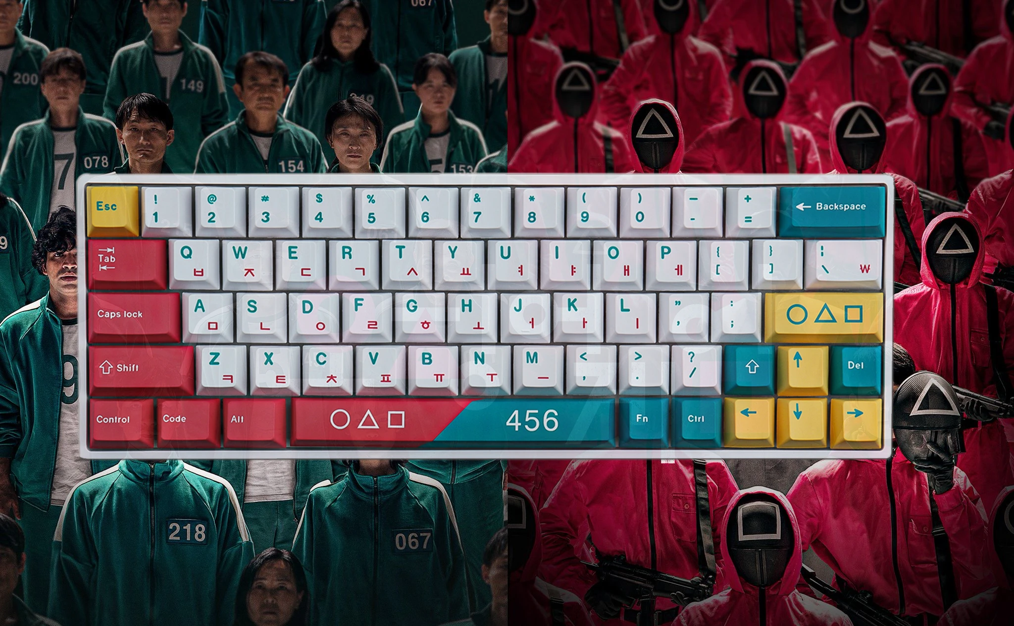 Pbt Keycap 129 Keys Cherry Profile Dye-sub Personalized Squid Games Keycaps  For Mechanical Keyboard - Mice & Keyboards Accessories - AliExpress