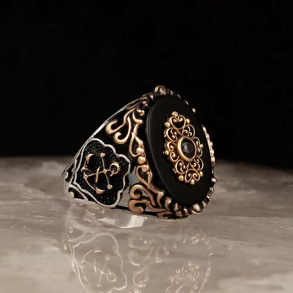 te83-1-925-Sterling-Silver-Ring-Men -Rings-Turkish -Jewelry - Male -Jewelry -Ring- For- Men- Women- Ring -Men -Jewelry -Made- in -Turkey