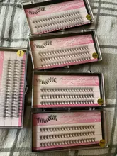 1 caja de 60 extensiones de pestañas 10 mechones de pestañas postizas, pestañas postizas a mano, pestañas al por mayor, envío gratis