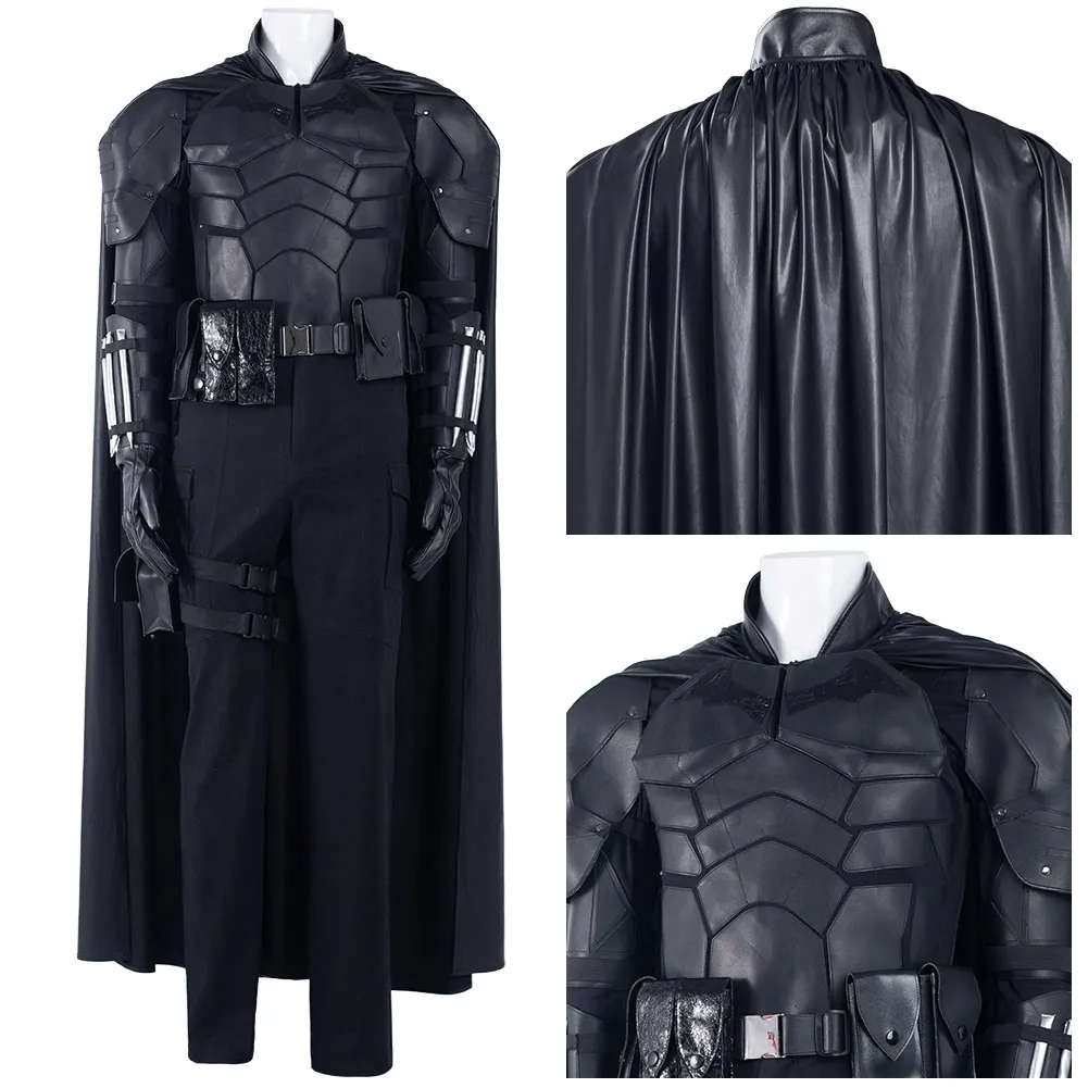

Bruce Wayne Cosplay Costume Outfits Jumpsuit Cloak Halloween Carnival Party Suit