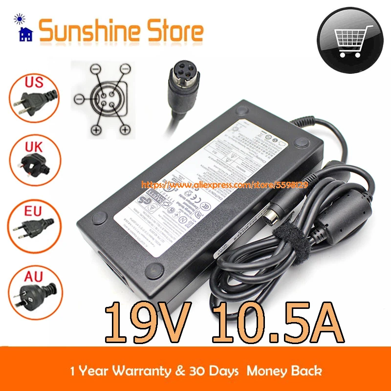 19V 10.5A 200W Laptop Ac Adapter Compatible for Samsung A11-200P1A 700G7A NP700G7A NP700G7A-S02SG Notebook Charger 