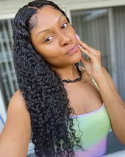 Wigirl-Peluca de encaje de 13x4 para mujeres negras, pelo largo brasileño con ondas profundas, 26, 28 y 30 pulgadas