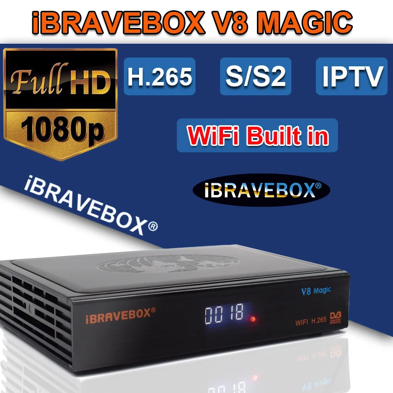 Приемник iBRAVEBOX V8 Magic Satellite Combo HD цифровой приемник H.265 DVB S2 встроенный Wi-Fi