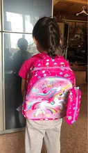Mochila escolar con estampado de unicornios en 3D para niños y niñas, Cartera de primera clase con estampado de coches de dibujos animados en 3D, Para edades de 6-7 a 8 años