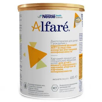 

Nestle Alfare formula for children with cow protein allergy 400g