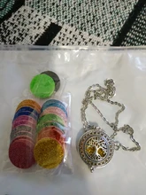 Uds Árbol de la vida del difusor del Aroma collar con Perfume difusor de aceite esencial relicario de aromaterapia COLLAR COLGANTE de moda joyería