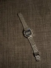 F91W correa de acero Reloj de lujo Reloj de oro rosa de las mujeres los hombres de negocios Reloj multifunción LED deportes Digital hombres Erkek Reloj Relogio