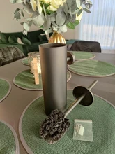 Toilet-Brush-Holder-Set Wall-Mounted Cleaning-Storage Bathroom Black 304-Stainless-Steel