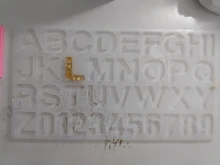 DIY de fundición molde Outgeek atrás números alfabeto molde de fundición para joyas invertido carta molde para fabricar joyas DIY pastel de azúcar artesanal