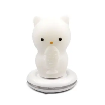 

Night light soft nomadic PLASTOREX-rechargeable in the baseman-cat decoration