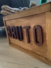 Letras de nogal negro de estilo nórdico, letras decorativas, decoración de pared, bricolaje, alfabeto de madera