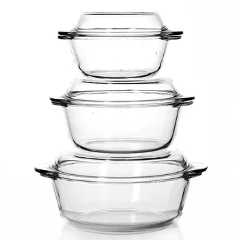 

Set of dishes for microwave 3 Ave (pots with lids 1.5L + 2l + 3l)