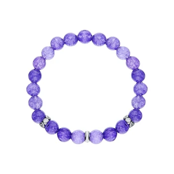 

Silver Bracelet with cubic zirconia and Iolite sunlight sample 925