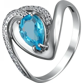 

Esthete ring with Topaz and cubic zirconia